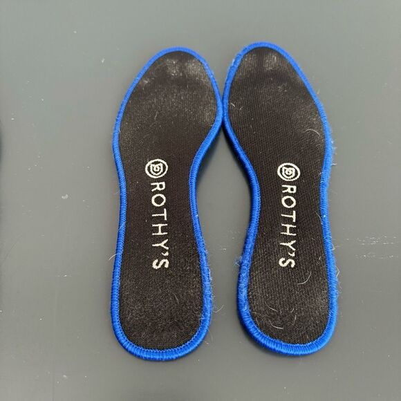 Rothy's The Flat Women’s Size 8 Ecru Textile Ballet Comfort Shoes Slip On Black - Picture 9 of 10